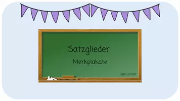Vorschau - Poster - Satzglieder Merkplakate - Deckblatt