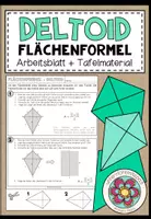 Vorschau - Arbeitsblätter - DELTOID (Drachen) - Flächenformel (Arbeitsblatt + Tafelmaterial) - Deckblatt