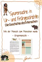 Vorschau - Arbeitsblätter - UR2 Spurensuche in Ur- und Frühgeschichte - 3. Stunde: Entwicklung des Menschen (Gruppenpuzzle mit Steckbriefen) - Deckblatt