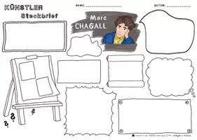 Vorschau - Arbeitsblätter - Beeindruckende Persönlichkeiten - Künstler Steckbrief - Marc CHAGALL - Expressionismus - Moderne - Seite 1