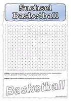 Vorschau - Arbeitsblätter - Suchsel Basketball Sport Theorie Regeln Begriffe - Seite 1
