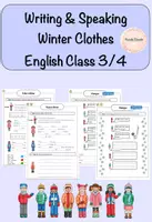 Vorschau - Arbeitsblätter - Writing & Speaking Winter clothes - Deckblatt