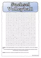 Vorschau - Arbeitsblätter - Suchsel Volleyball Sport Theorie Regeln Begriffe - Seite 1