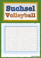 Vorschau - Arbeitsblätter - Suchsel Volleyball Sport Theorie Regeln Begriffe - Deckblatt