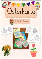 Vorschau - Mal- und Bastelvorlagen - Osterkarte - Kunstunterricht - Deckblatt