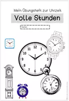 Vorschau - Arbeitsblätter - Uhrzeit: Ganze Stunden ablesen + einzeichnen (1.-3. Klasse + ohne Lineatur ) - Seite 2