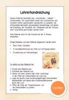 Vorschau - Arbeitsblätter - Drehscheibe: Satzanfänge I Geschichten - Helden - Seite 1