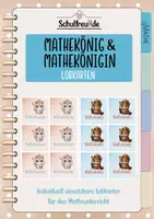 Vorschau - Bildkarten - Individuell einsetzbare Lobkarten - Mathekönig Mathekönigin - Deckblatt