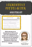 Vorschau - Arbeitsblätter - AB Lückentext Periodisierung Mittelalter - Deckblatt