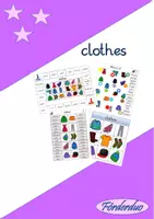 Vorschau - Spiele - Domino zum Thema "clothes" - Deckblatt