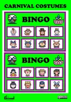Vista previa - Juegos / Gamificación - CARNIVAL COSTUMES - 40 words - Colour Bingo - página 3