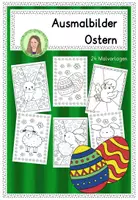 Vorschau - Mal- und Bastelvorlagen - Ausmalbilder Ostern Malvorlagen - Deckblatt
