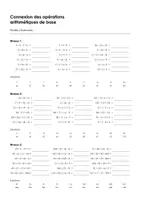 Aperçu - Feuilles d'exercices - Connexion des opérations arithmétiques de base - feuille - Page 3