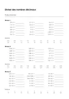 Aperçu - Feuilles d'exercices - Diviser des nombres décimaux - feuille - Page de couverture
