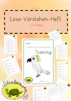 Vorschau - Arbeitsblätter - Lesen und Verstehen 1.Klasse und 2. Klasse Deutschdossier - Deckblatt