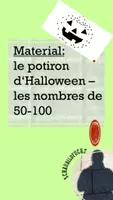 Vorschau - Arbeitsblätter - Le potiron d‘Halloween 50 100 Zahlenbild Kürbis durcheinander - Deckblatt