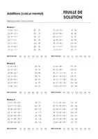 Aperçu - Feuilles d'exercices - Additions (calcul mental) - Exercices avec mots à trouver #02#G - Page 1