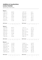 Aperçu - Feuilles d'exercices - Additions et soustractions (calcul mental) - Exercices avec mots à trouver #03#G - Page de couverture