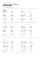 Aperçu - Feuilles d'exercices - Additions et soustractions (calcul mental) - Exercices avec mots à trouver #03#G - Page 3