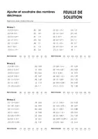 Aperçu - Feuilles d'exercices - Ajouter et soustraire des nombres décimaux - Exercices avec mots à trouver #04#D - Page 1