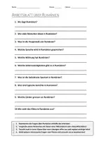 Vorschau - Arbeitsblätter - AB mit Fragen zum Thema "Rumänien" + Lösungsblatt + Mindmap + Infografik - Deckblatt