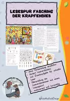 Vorschau - Arbeitsblätter - Lesespur Fasching: Der Krapfendieb - Deckblatt