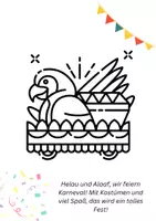 Vorschau - Mal- und Bastelvorlagen - Karneval Ausmalvorlagen - Deckblatt