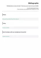 Aperçu - Feuilles d'exercices - Multiplications (calcul mental) - Exercices avec mots à trouver #23#G - Page 2