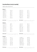 Aperçu - Feuilles d'exercices - Soustractions (calcul mental) - Exercices avec mots à trouver #33#G - Page 3