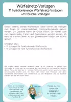 Vorschau - Fördermaterial/Inklusion - 22 Würfelnetz-Vorlagen (11 funktionierende, 11 falsche) - Seite 1