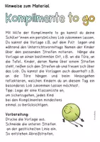 Vorschau - Fördermaterial/Inklusion - Komplimente to go - Seite 1