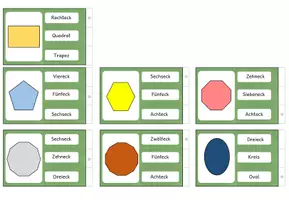Vorschau - Fördermaterial/Inklusion - geometrische Formen - 25 klammerkarten - Seite 2