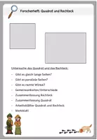 Vorschau - Arbeitsblätter - Forscherheft Quadrat und Rechteck - Seite 2