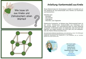 Vorschau - Spiele - Anleitung Kantenmodell Würfel mit Knete - Seite 1