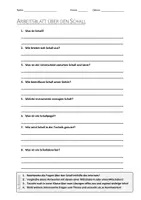 Vorschau - Arbeitsblätter - AB mit Fragen zum Thema "Schall" + Lösungsblatt + Mindmap + Infografik - Deckblatt