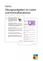 Vorschau - Arbeitsblätter - Python - Übungsaufgaben zu Kontrollstrukturen und Listen - Deckblatt