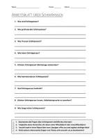 Vorschau - Arbeitsblätter - AB mit Fragen zum Thema "Schimpansen" + Lösungsblatt + Infografik - Deckblatt