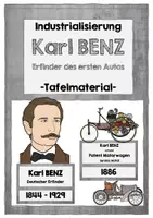 Vorschau - Poster - Karl BENZ Erfinder des Autos Industrialisierung -Tafelmaterial- - Deckblatt