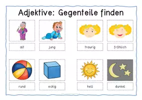 Vorschau - Anderer Materialtyp - Adjektive – Gegenteile – Legematerial inkl. Lösungen - Seite 2