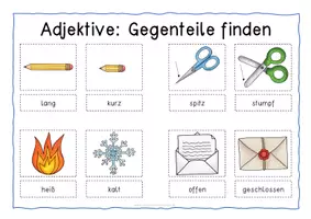 Vorschau - Anderer Materialtyp - Adjektive – Gegenteile – Legematerial inkl. Lösungen - Seite 3