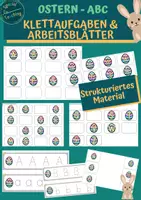 Vorschau - Arbeitsblätter - Buchstabenlehrgang Ostern: Klettaufgaben & Arbeitsblätter - Seite 1