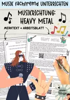 Vorschau - Arbeitsblätter - Musikrichtung "HEAVY METAL" - Arbeitsblätter/ Musik fachfremd unterrichten - Deckblatt