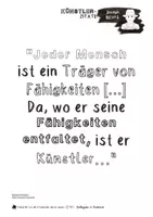 Vorschau - Arbeitsblätter - Künstler Zitate - Joseph Beuys - Aktionskunst - Fluxus-Bewegung - Seite 3