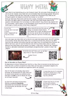 Vorschau - Arbeitsblätter - Musikrichtung "HEAVY METAL" - Arbeitsblätter/ Musik fachfremd unterrichten - Seite 1