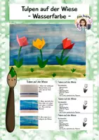 Vorschau - Stundenentwürfe - Tulpen auf der Wiese, Kunst Grundschule & interactive - Deckblatt