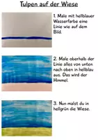 Vorschau - Stundenentwürfe - Tulpen auf der Wiese, Kunst Grundschule & interactive - Seite 1