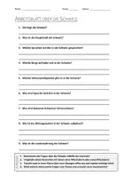Vorschau - Arbeitsblätter - AB mit Fragen zum Thema "Schweiz" + Lösungsblatt + Infografik - Deckblatt