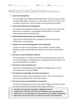 Vorschau - Arbeitsblätter - AB mit Fragen zum Thema "Smartphones" + Lösungsblatt + Infografik - Seite 2