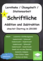 Vorschau - Unterrichtsreihen - Schriftliche Addition und Subtraktion ZR1000 Komplett - Deckblatt