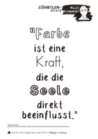 Vorschau - Arbeitsblätter - Künstler Zitate- Wassily Kandinsky - Expressionismus - abstrakte Kunst - Mitbegründer „Der Blaue Reiter“ - Seite 1